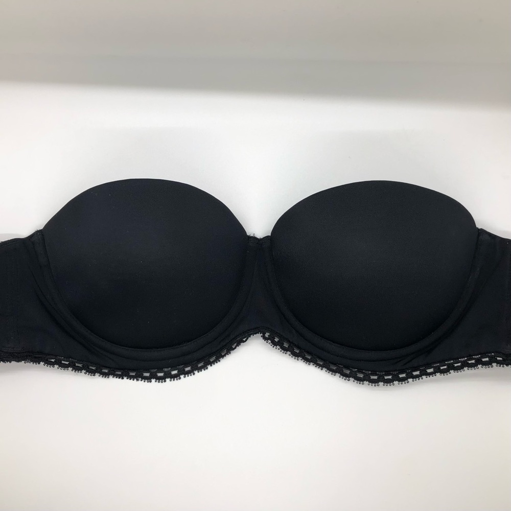 Calvin Klein Black Strapless Bra, Slight Push-Up, 32C